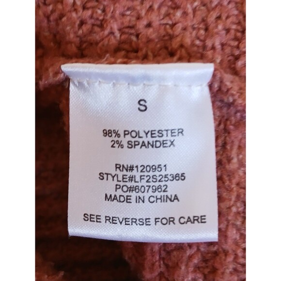 Olive + Oak Womens Sweater Pink Small Collared Tight Knit Bohemian Peasant - Picture 15 of 15